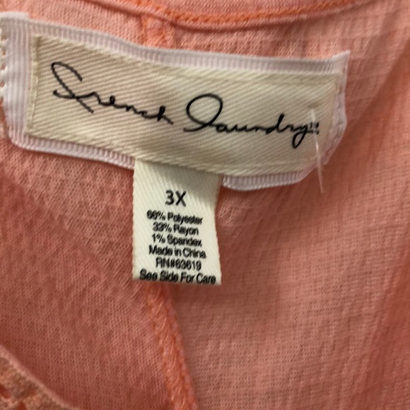 Peach Tie-Front Blouse - Picture 4 of 4